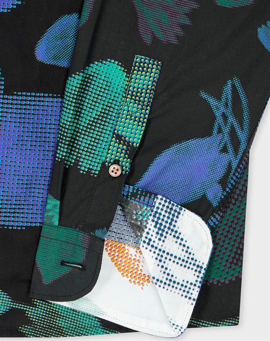 Half Tone Floral Skjorte